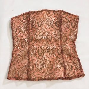 Express corset Top  Pink and Gold